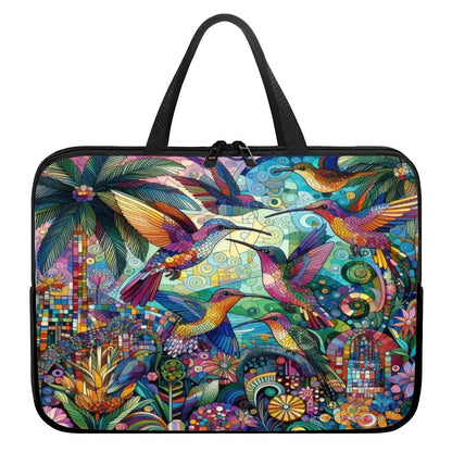 Hummingbird Kaleidoscope Laptop Bag - Gregg Acini Adoree Designs - Computer Bag