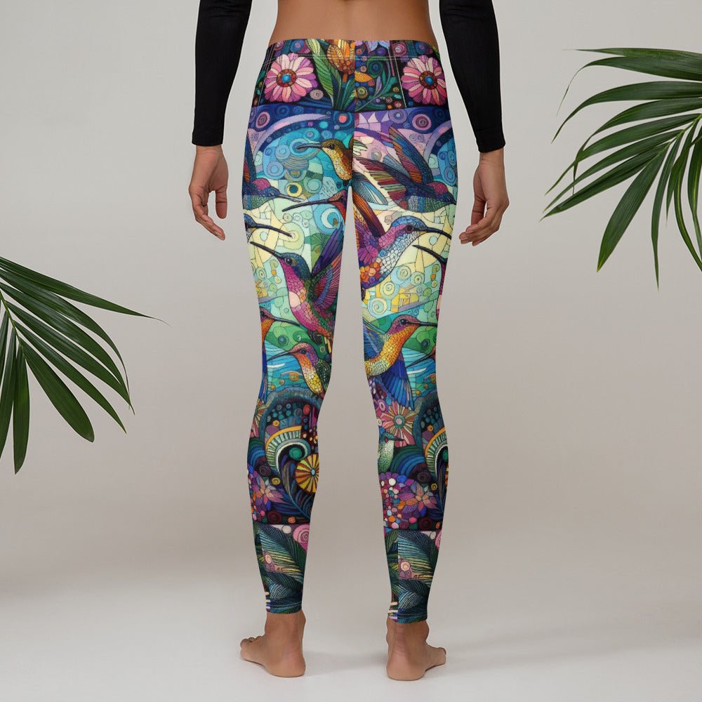 Hummingbird Kaleidoscope Leggings - Gregg Acini Adoree Designs - Leggings