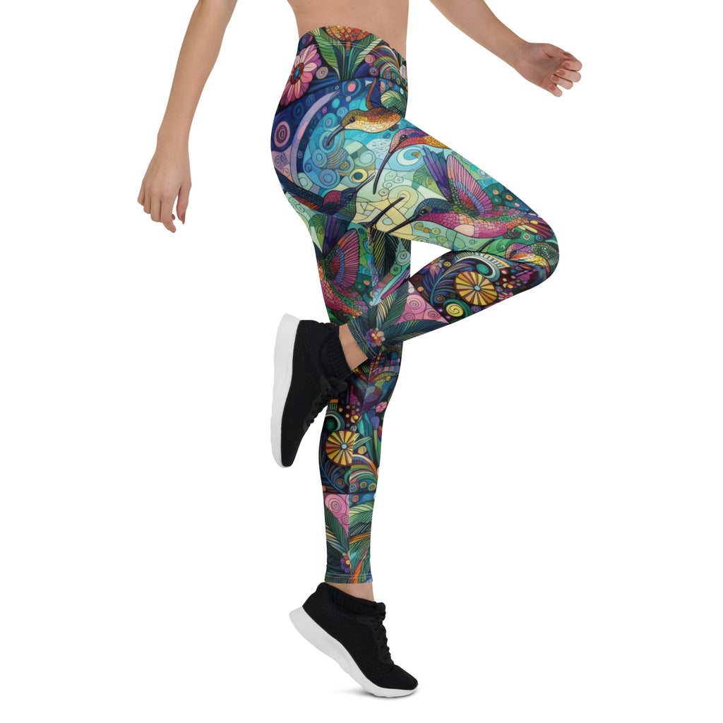 Hummingbird Kaleidoscope Leggings - Gregg Acini Adoree Designs - Leggings
