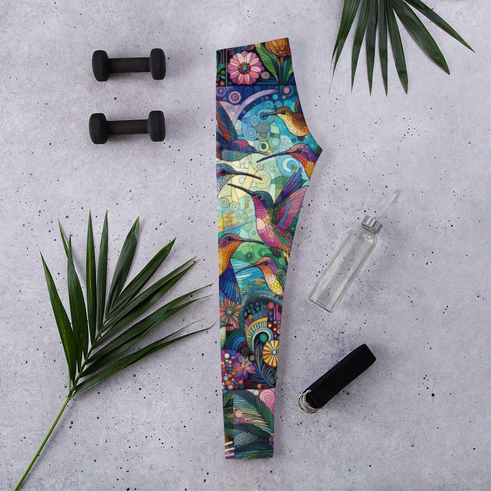 Hummingbird Kaleidoscope Leggings - Gregg Acini Adoree Designs - Leggings