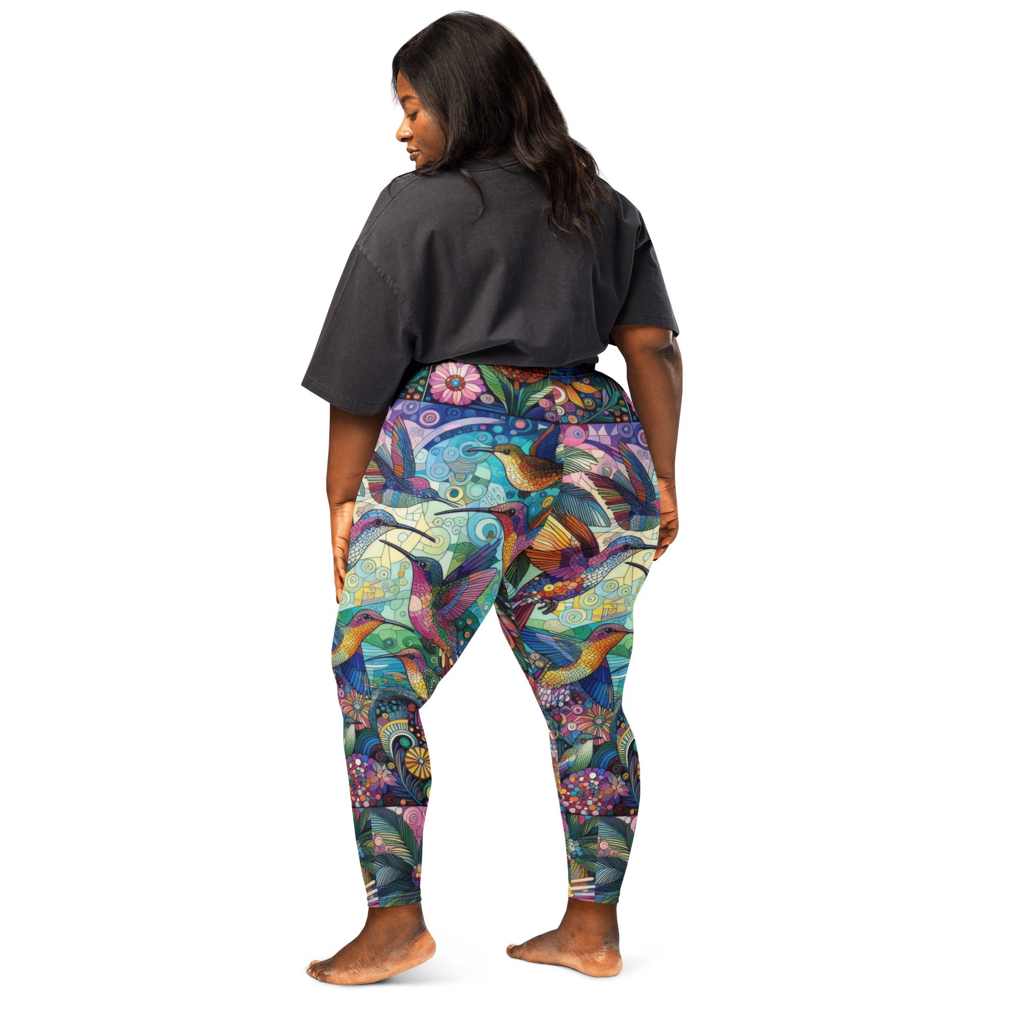 Hummingbird Kaleidoscope Leggings - Gregg Acini Adoree Designs - Leggings