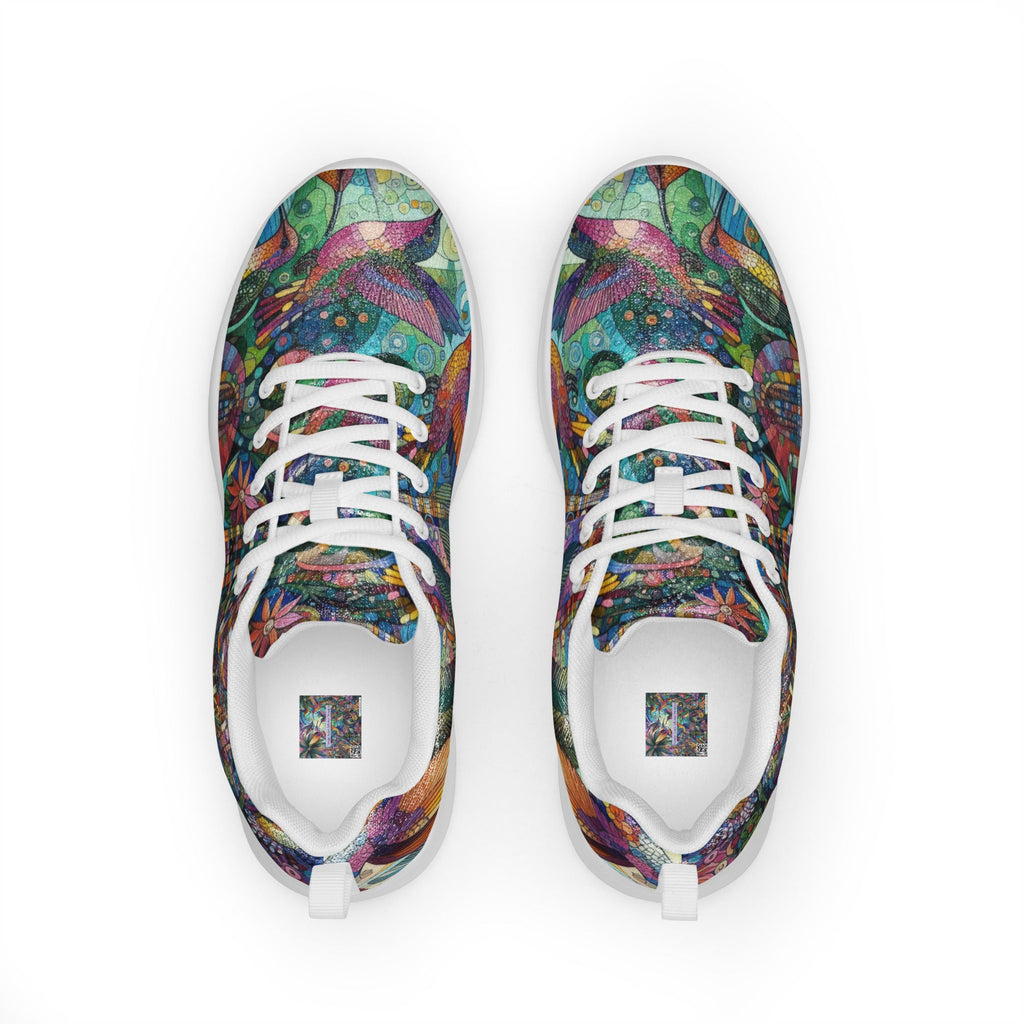 Hummingbird Kaleidoscope Men’s athletic shoes by Gregg Acini Adoree Designs - Gregg Acini Adoree Designs - Shoes