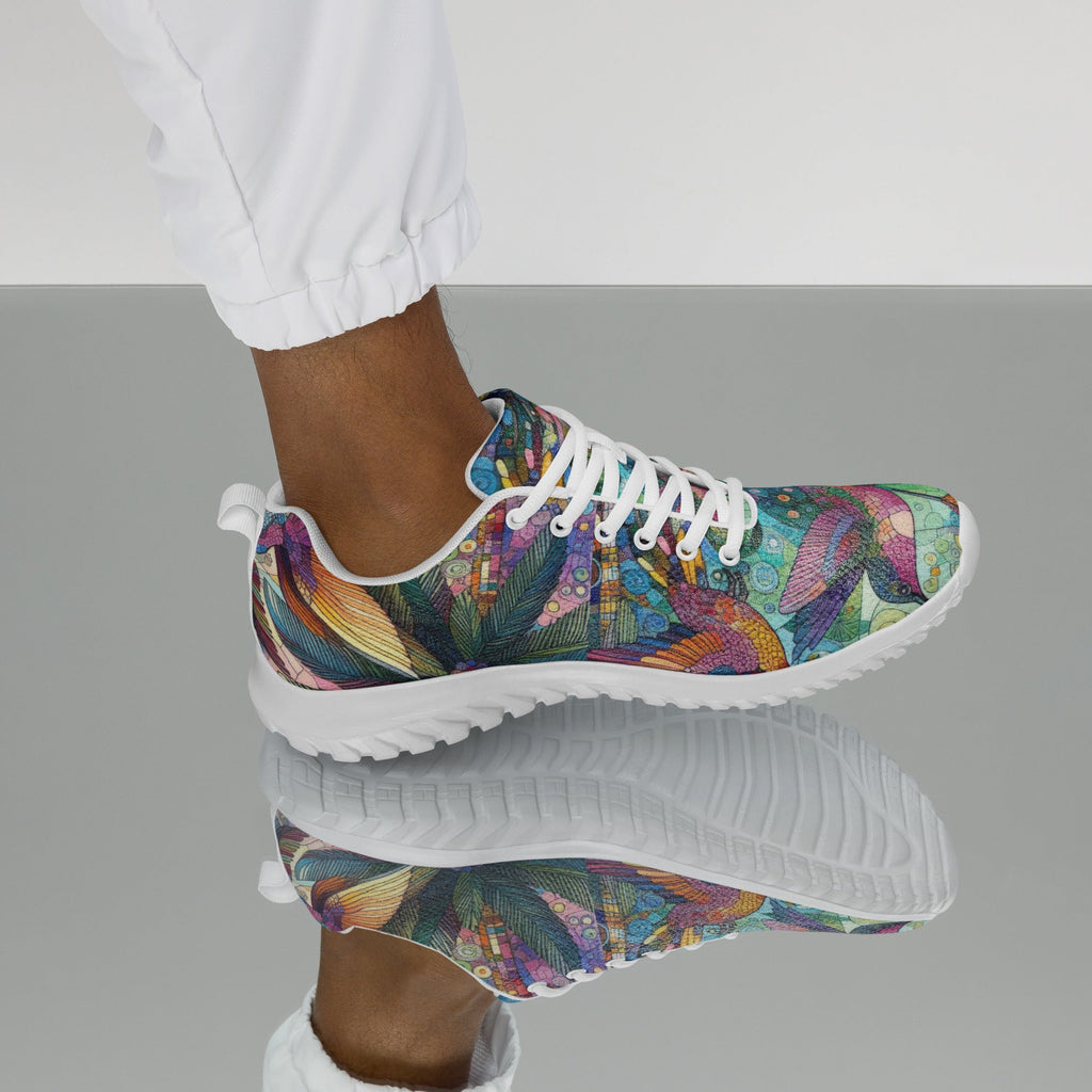 Hummingbird Kaleidoscope Men’s athletic shoes by Gregg Acini Adoree Designs - Gregg Acini Adoree Designs - Shoes