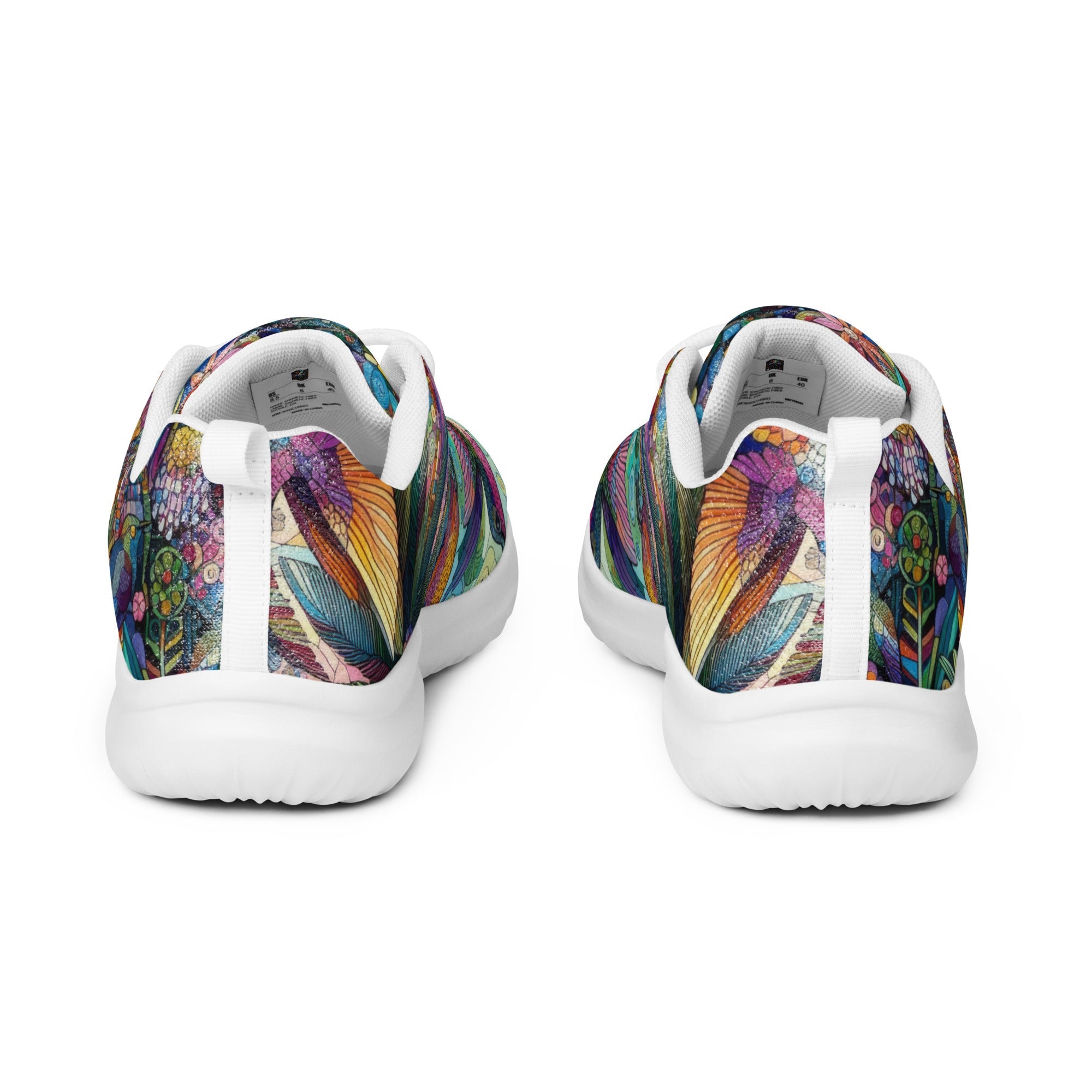 Hummingbird Kaleidoscope Men’s athletic shoes by Gregg Acini Adoree Designs - Gregg Acini Adoree Designs - Shoes