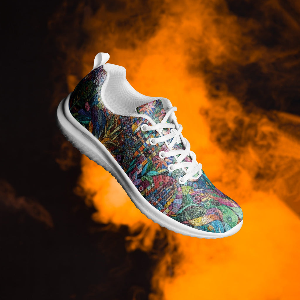 Hummingbird Kaleidoscope Men’s athletic shoes by Gregg Acini Adoree Designs - Gregg Acini Adoree Designs - Shoes