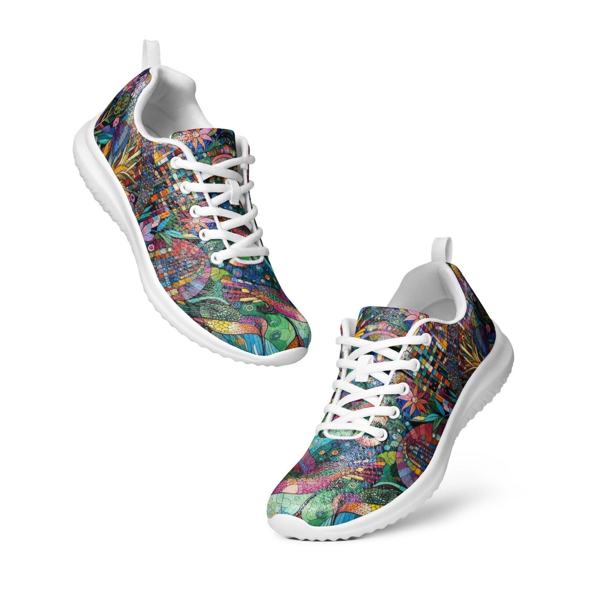 Hummingbird Kaleidoscope Men’s athletic shoes by Gregg Acini Adoree Designs - Gregg Acini Adoree Designs - Shoes