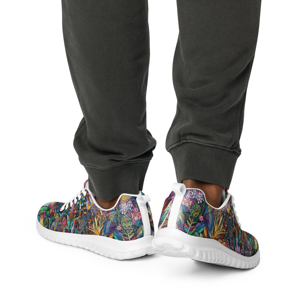Hummingbird Kaleidoscope Men’s athletic shoes by Gregg Acini Adoree Designs - Gregg Acini Adoree Designs - Shoes