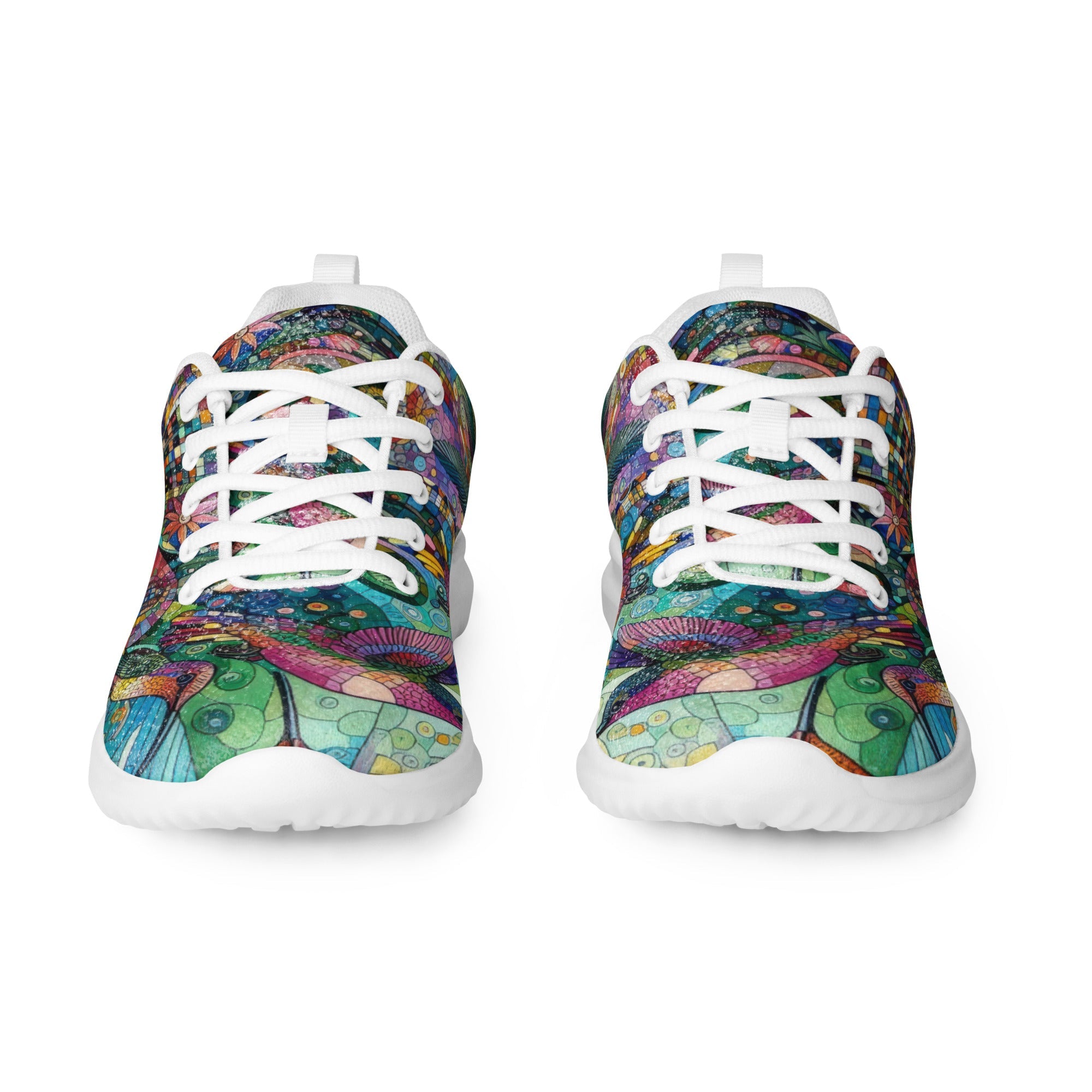 Hummingbird Kaleidoscope Men’s athletic shoes by Gregg Acini Adoree Designs - Gregg Acini Adoree Designs - Shoes