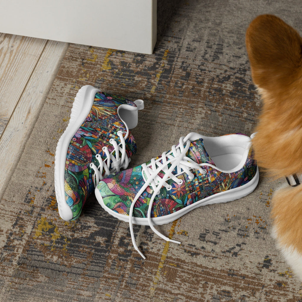Hummingbird Kaleidoscope Men’s athletic shoes by Gregg Acini Adoree Designs - Gregg Acini Adoree Designs - Shoes