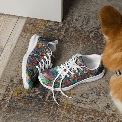 Hummingbird Kaleidoscope Men’s athletic shoes by Gregg Acini Adoree Designs - Gregg Acini Adoree Designs - Shoes