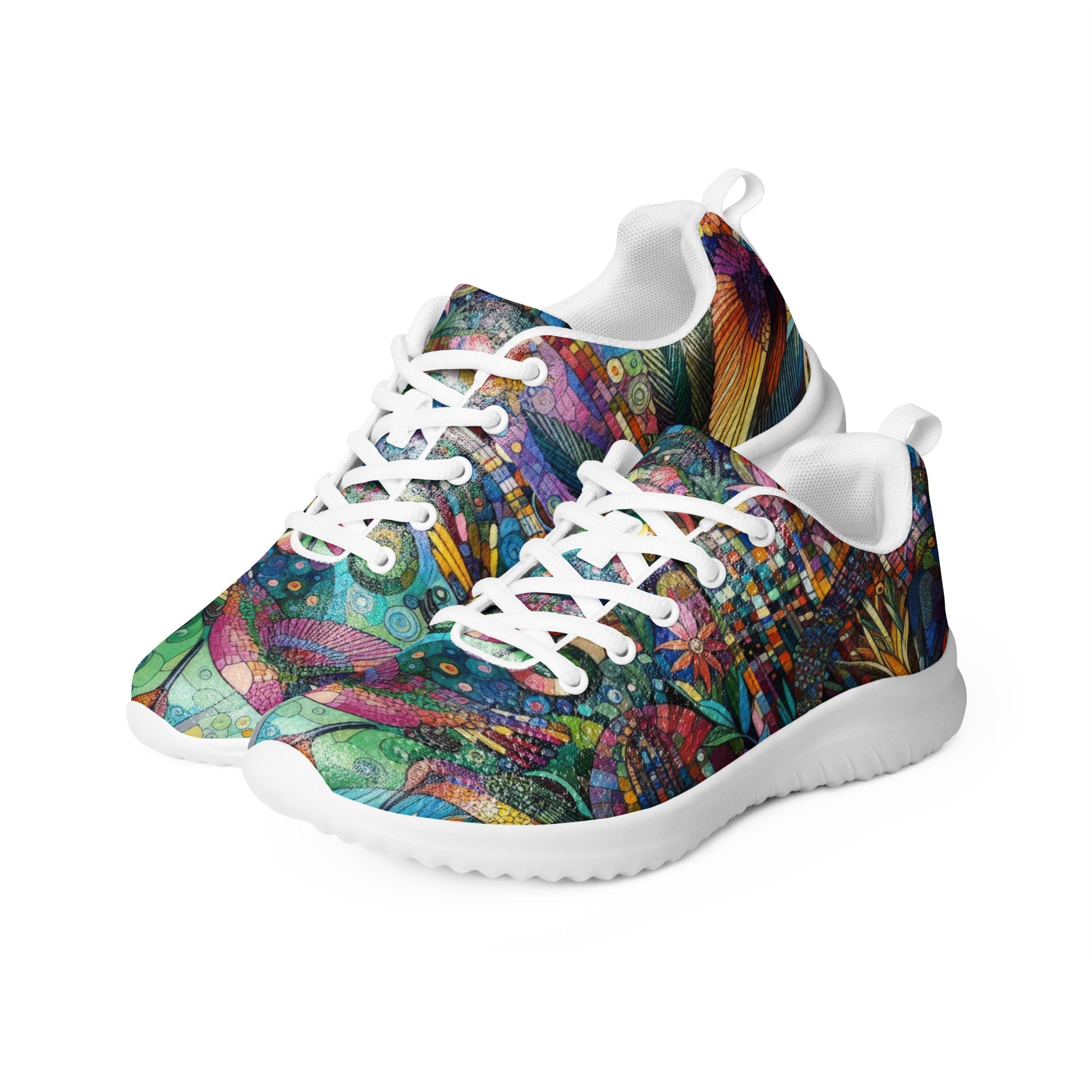 Hummingbird Kaleidoscope Men’s athletic shoes by Gregg Acini Adoree Designs - Gregg Acini Adoree Designs - Shoes