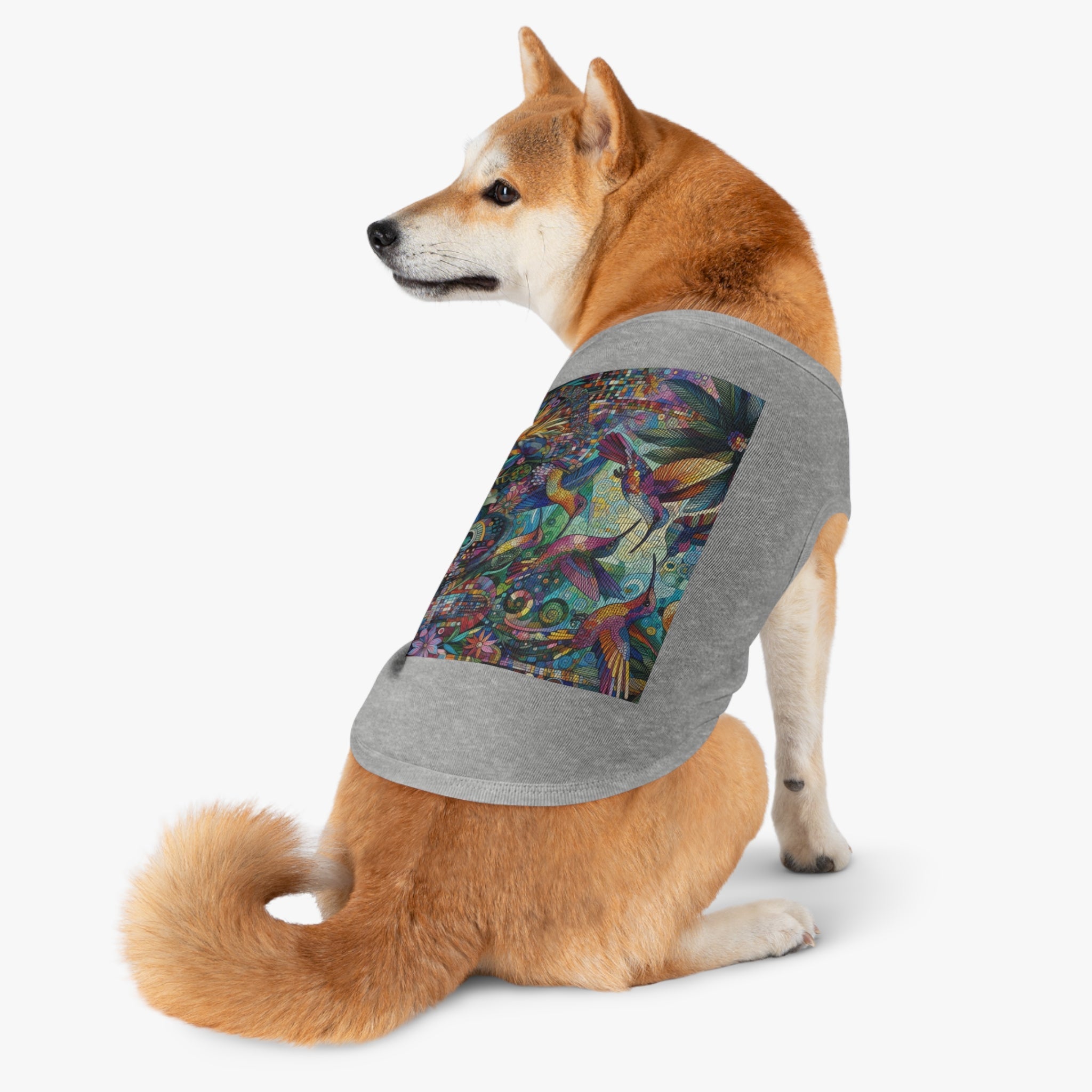 Hummingbird Kaleidoscope Pet Tank Top by Gregg Acini Adoree Designs - Gregg Acini Adoree Designs - Pets