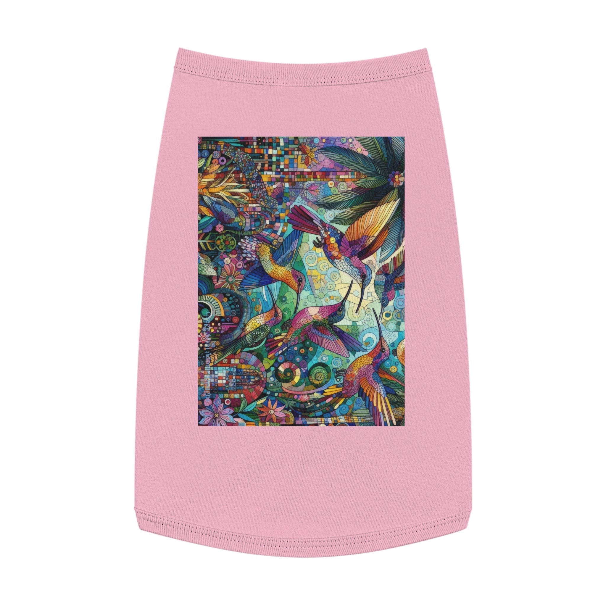 Hummingbird Kaleidoscope Pet Tank Top by Gregg Acini Adoree Designs - Gregg Acini Adoree Designs - Pets