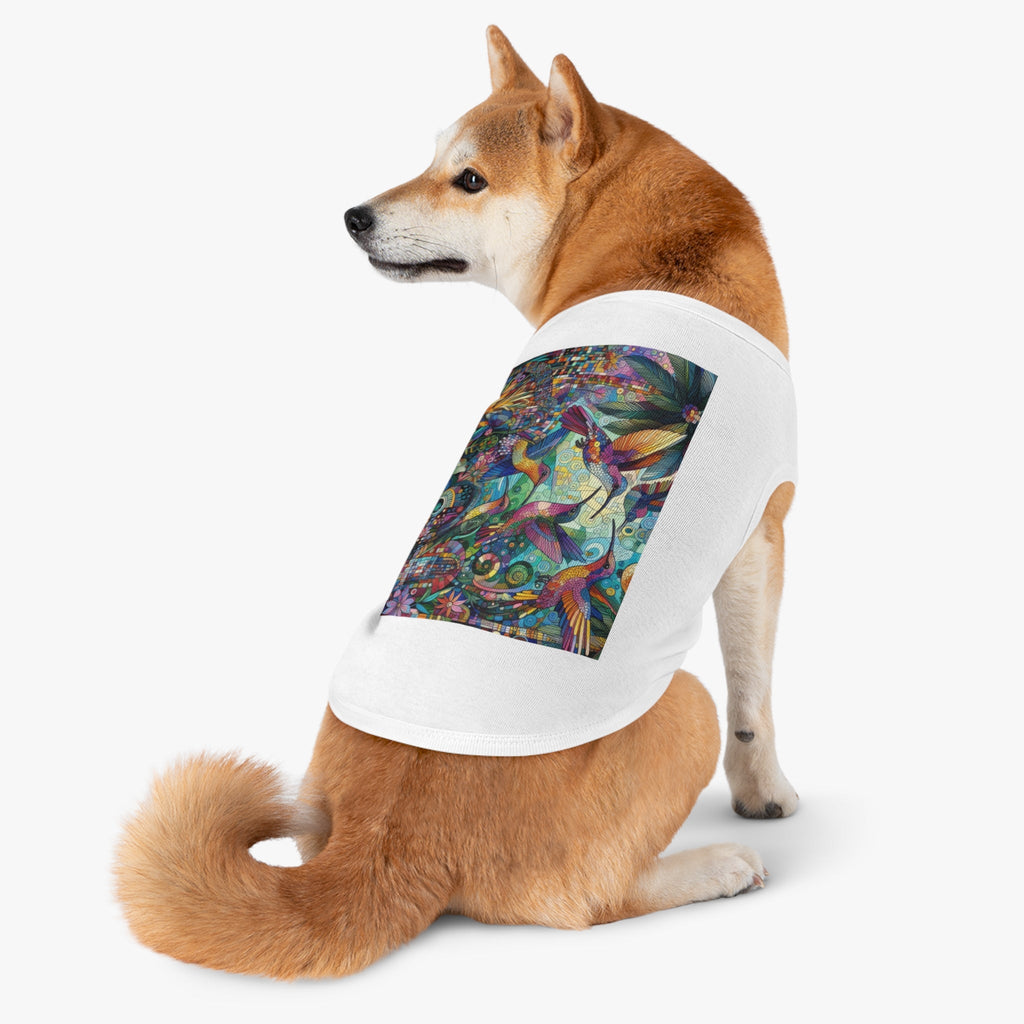 Hummingbird Kaleidoscope Pet Tank Top by Gregg Acini Adoree Designs - Gregg Acini Adoree Designs - Pets