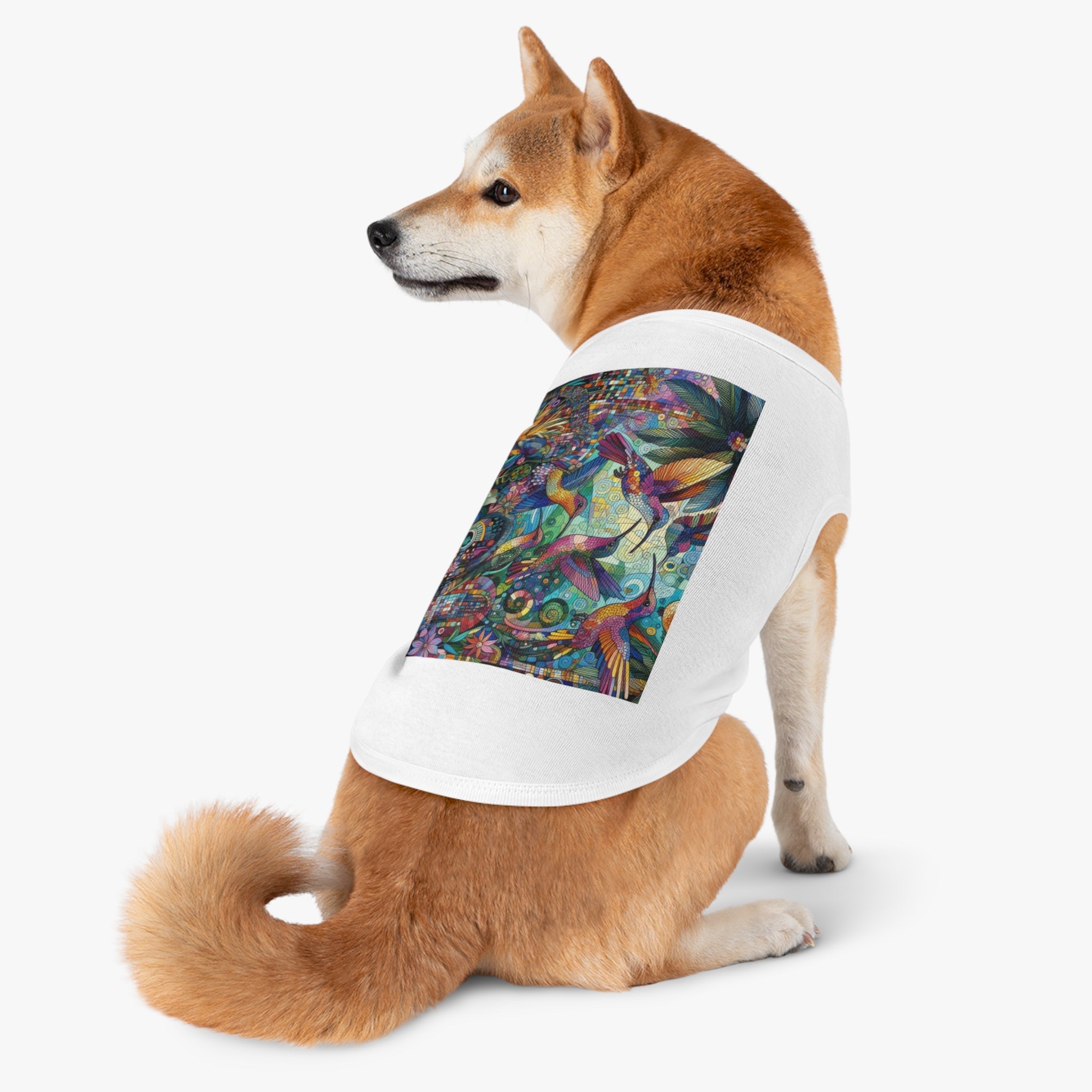Hummingbird Kaleidoscope Pet Tank Top by Gregg Acini Adoree Designs - Gregg Acini Adoree Designs - Pets