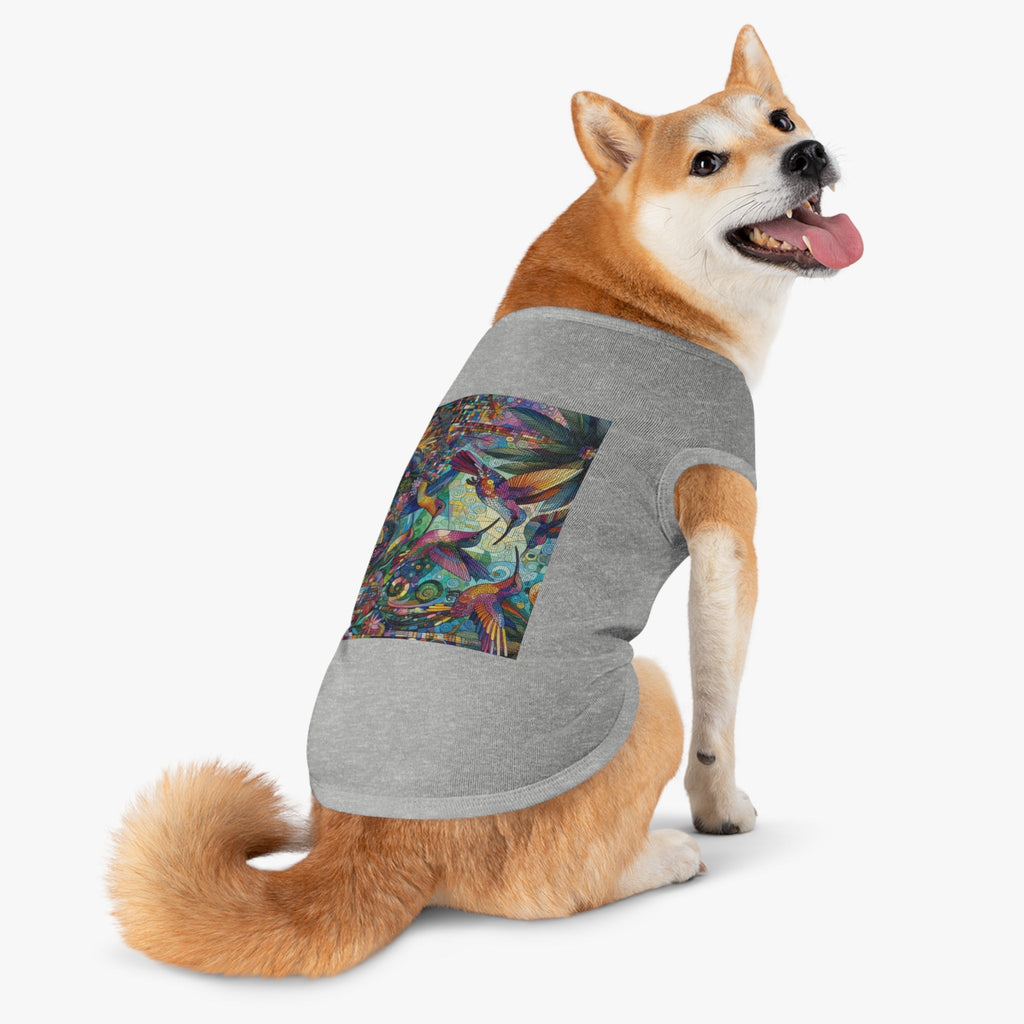 Hummingbird Kaleidoscope Pet Tank Top by Gregg Acini Adoree Designs - Gregg Acini Adoree Designs - Pets