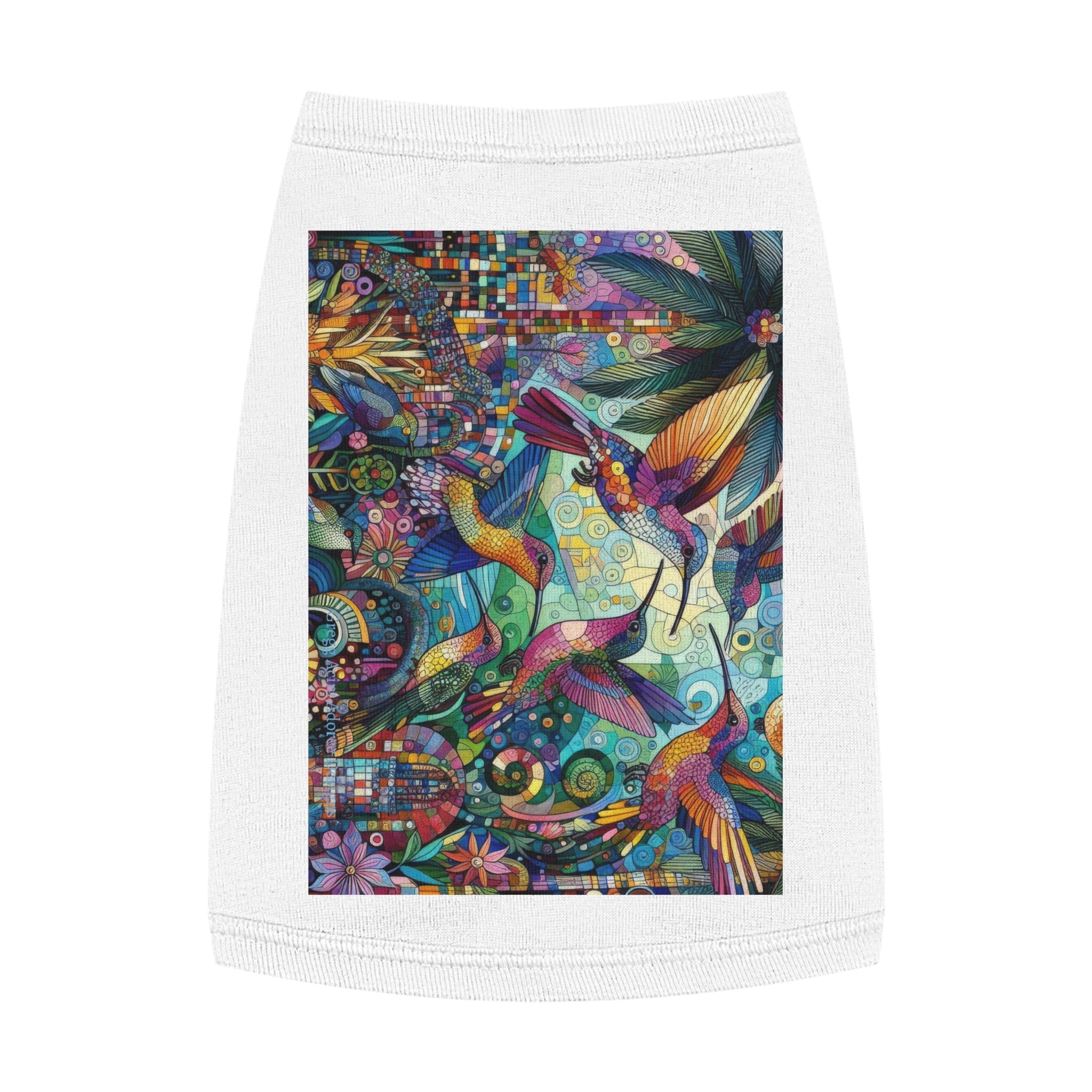 Hummingbird Kaleidoscope Pet Tank Top by Gregg Acini Adoree Designs - Gregg Acini Adoree Designs - Pets