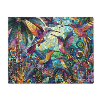 Hummingbird Kaleidoscope Placemat - Colorful Table Decor for Dining and Special Occasions - Gregg Acini Adoree Designs - Placemat