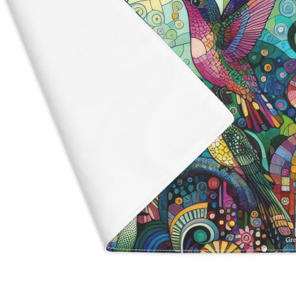 Hummingbird Kaleidoscope Placemat - Colorful Table Decor for Dining and Special Occasions - Gregg Acini Adoree Designs - Placemat