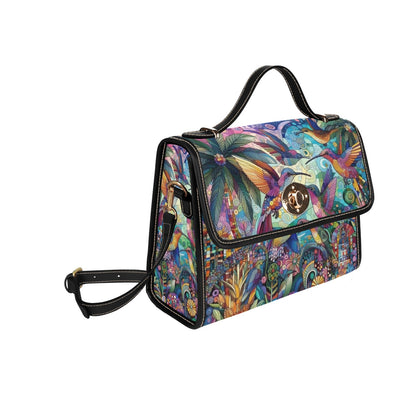 Hummingbird Kaleidoscope Satchel Waterproof Canvas Bag - Gregg Acini Adoree Designs - Satchel