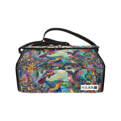 Hummingbird Kaleidoscope Satchel Waterproof Canvas Bag - Gregg Acini Adoree Designs - Satchel