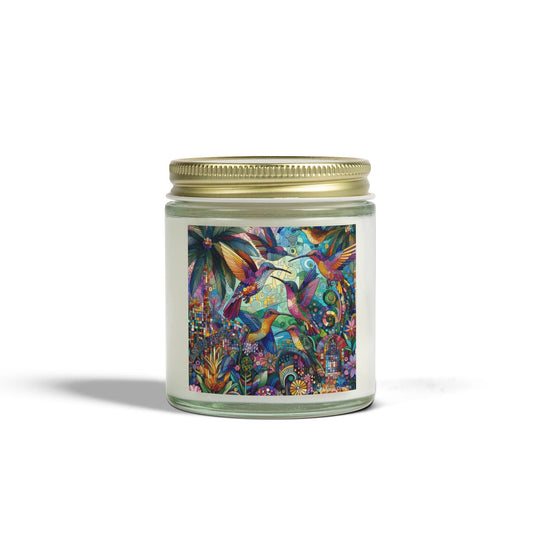 Hummingbird Kaleidoscope Scented Candle - Coconut Apricot Wax (4oz, 9oz) - Gregg Acini Adoree Designs - Home Decor