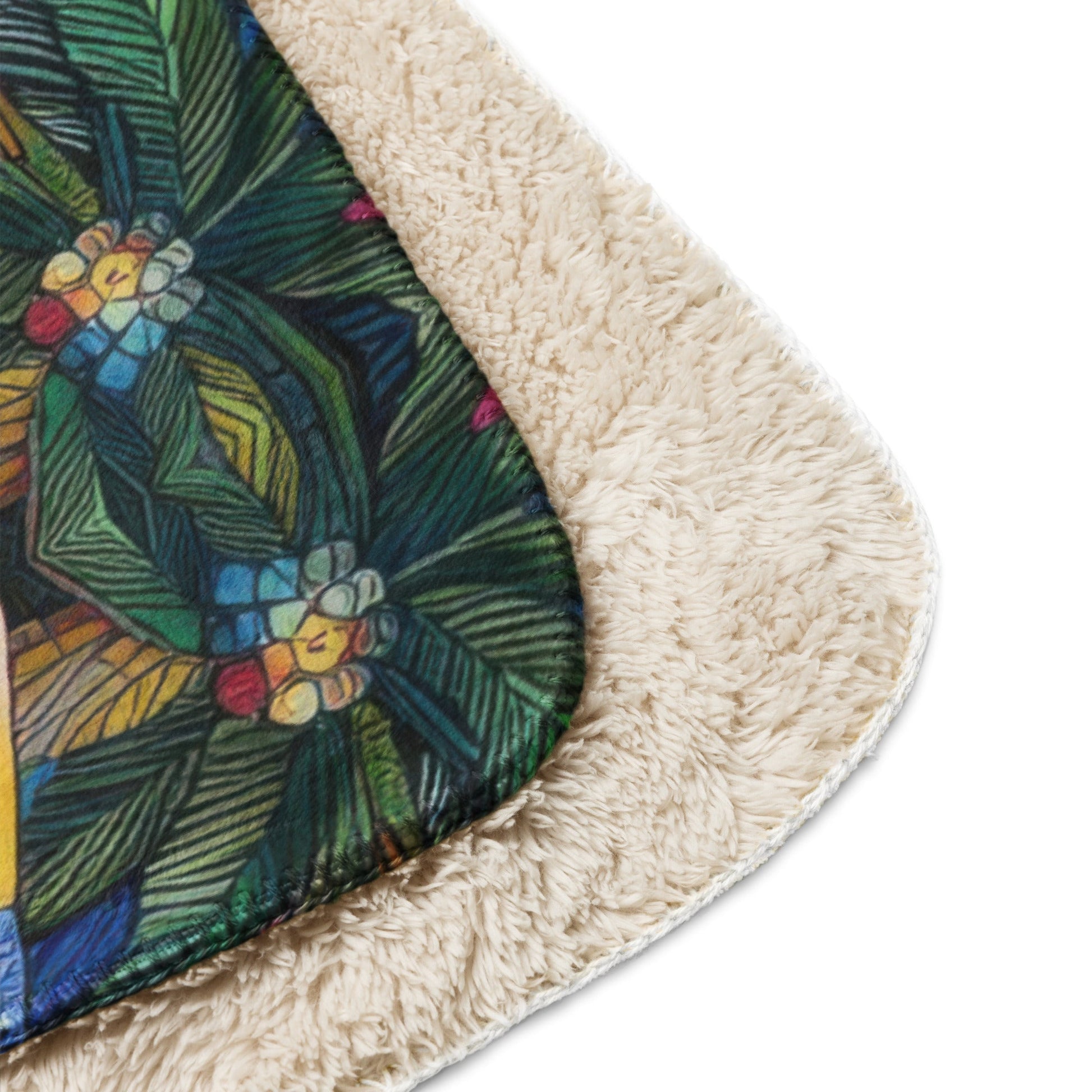 Hummingbird Kaleidoscope Sherpa blanket - Gregg Acini Adoree Designs -