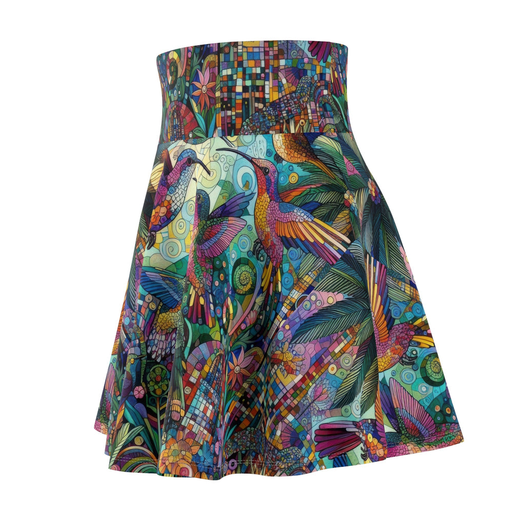 Hummingbird Kaleidoscope Skater Skirt - Nature - Inspired Fashion - Gregg Acini Adoree Designs - Skirt
