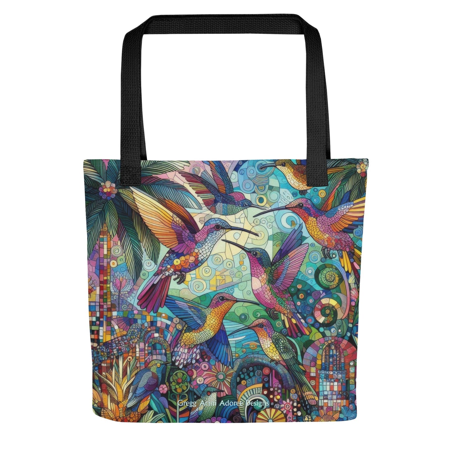 Hummingbird Kaleidoscope Tote bag by Gregg Acini Adoree Designs - Gregg Acini Adoree Designs - Tote Bag