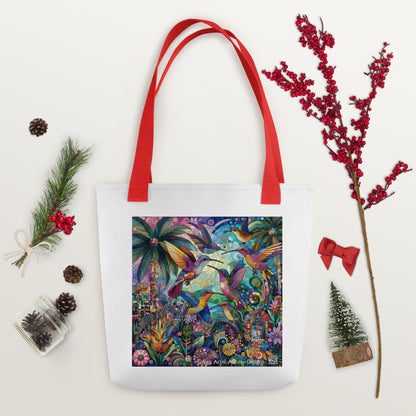 Hummingbird Kaleidoscope Tote bag by Gregg Acini Adoree Designs - Gregg Acini Adoree Designs - Tote Bag