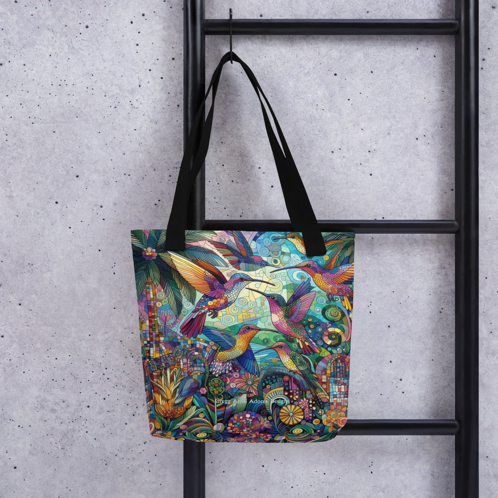 Hummingbird Kaleidoscope Tote bag by Gregg Acini Adoree Designs - Gregg Acini Adoree Designs - Tote Bag