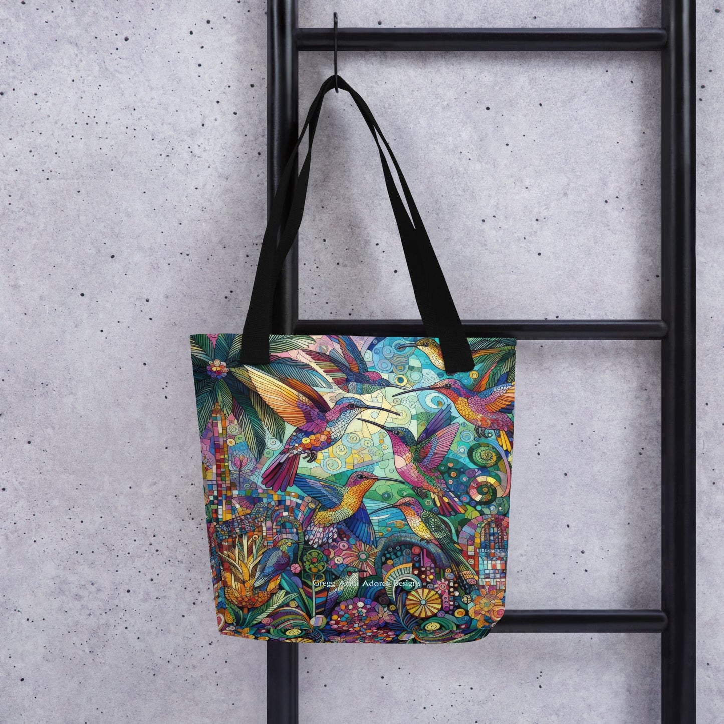 Hummingbird Kaleidoscope Tote bag by Gregg Acini Adoree Designs - Gregg Acini Adoree Designs - Tote Bag