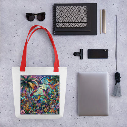 Hummingbird Kaleidoscope Tote bag by Gregg Acini Adoree Designs - Gregg Acini Adoree Designs - Tote Bag