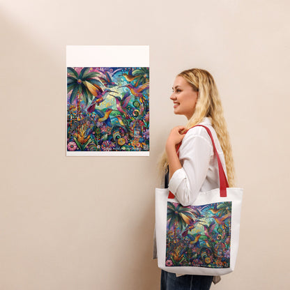 Hummingbird Kaleidoscope Tote bag by Gregg Acini Adoree Designs - Gregg Acini Adoree Designs - Tote Bag