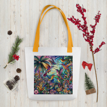 Hummingbird Kaleidoscope Tote bag by Gregg Acini Adoree Designs - Gregg Acini Adoree Designs - Tote Bag