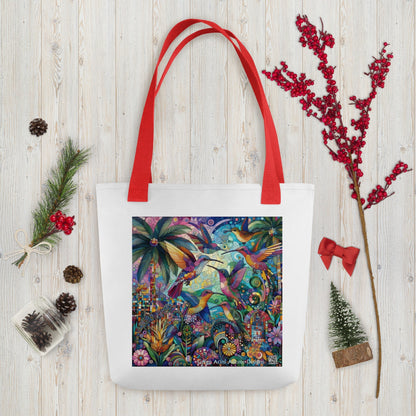 Hummingbird Kaleidoscope Tote bag by Gregg Acini Adoree Designs - Gregg Acini Adoree Designs - Tote Bag