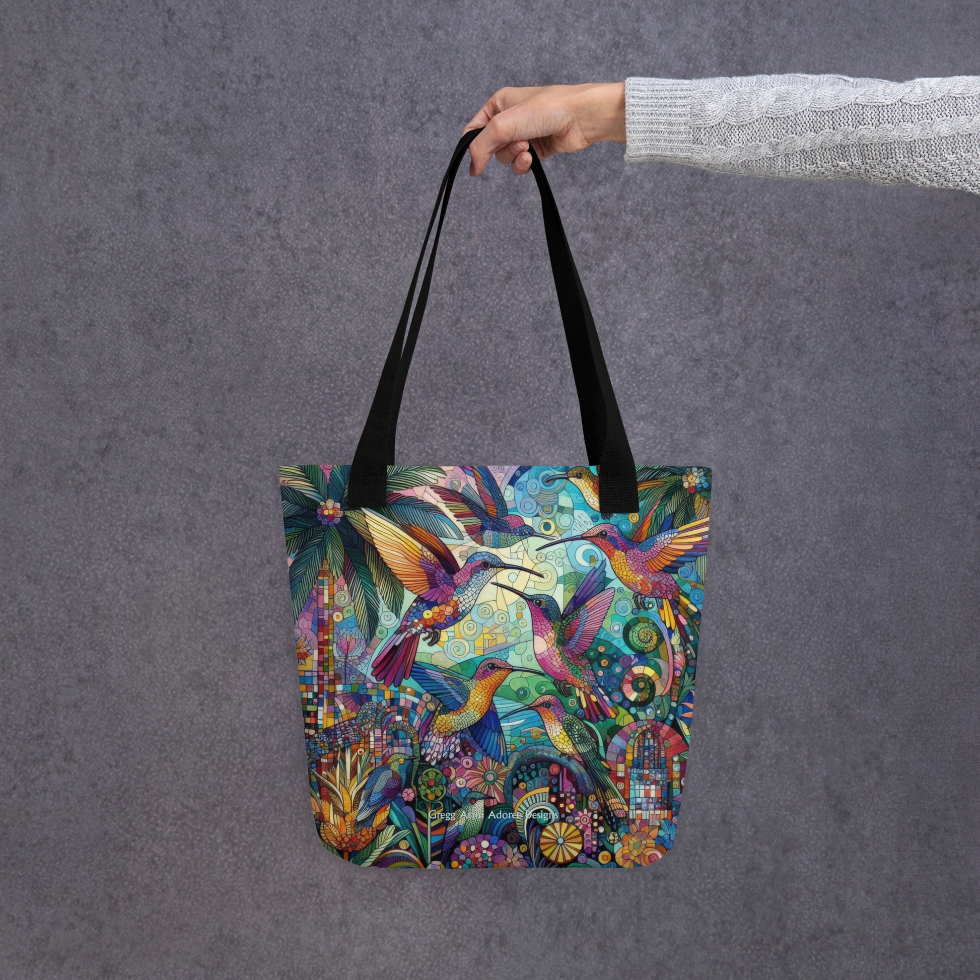 Hummingbird Kaleidoscope Tote bag by Gregg Acini Adoree Designs - Gregg Acini Adoree Designs - Tote Bag