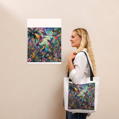 Hummingbird Kaleidoscope Tote bag by Gregg Acini Adoree Designs - Gregg Acini Adoree Designs - Tote Bag