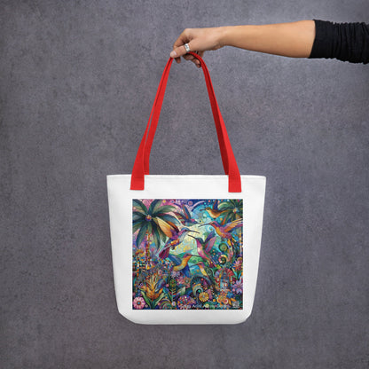 Hummingbird Kaleidoscope Tote bag by Gregg Acini Adoree Designs - Gregg Acini Adoree Designs - Tote Bag