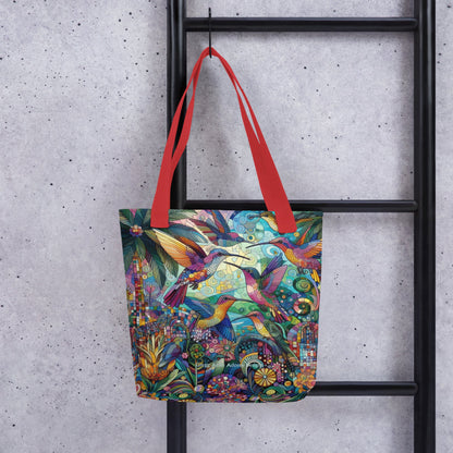 Hummingbird Kaleidoscope Tote bag by Gregg Acini Adoree Designs - Gregg Acini Adoree Designs - Tote Bag