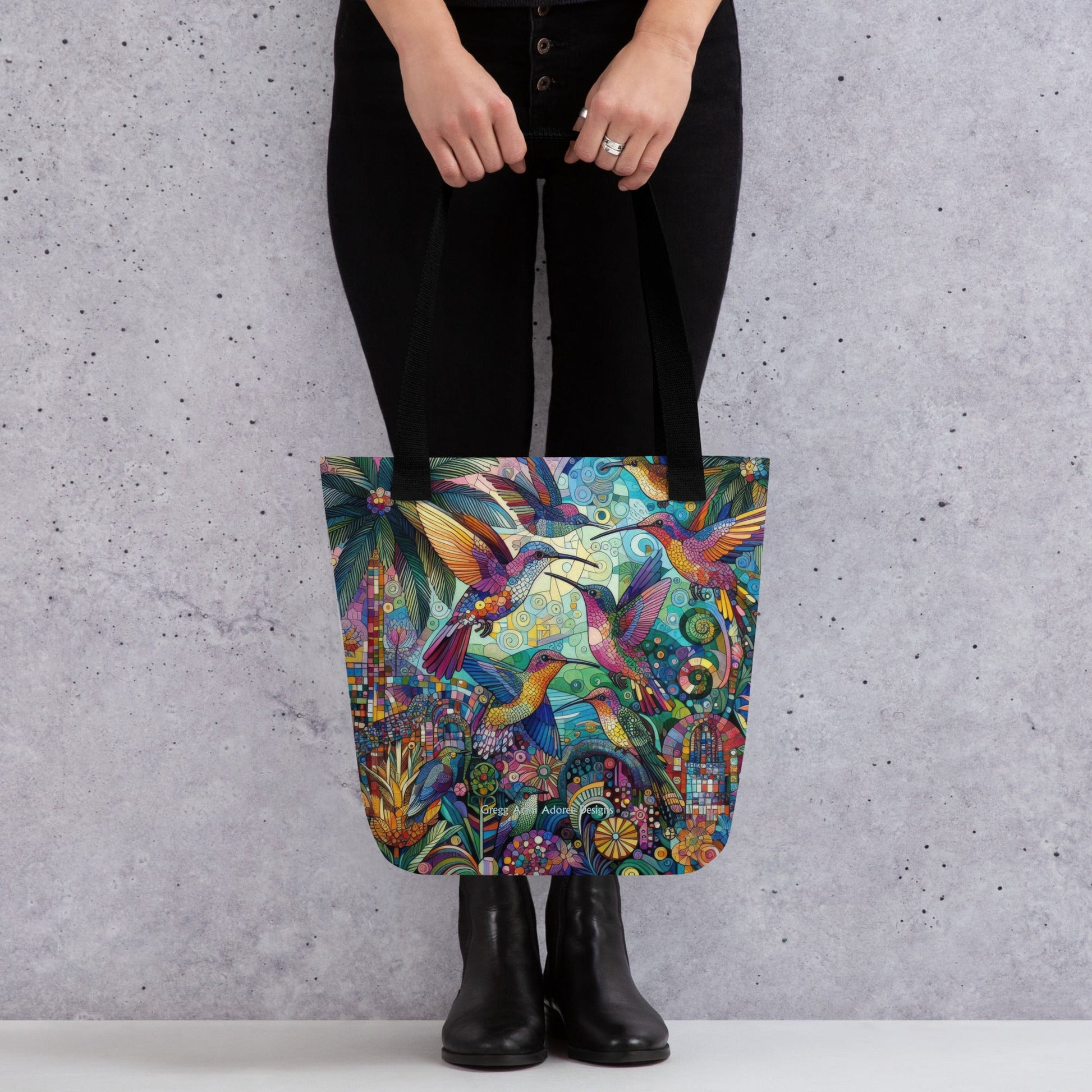 Hummingbird Kaleidoscope Tote bag by Gregg Acini Adoree Designs - Gregg Acini Adoree Designs - Tote Bag