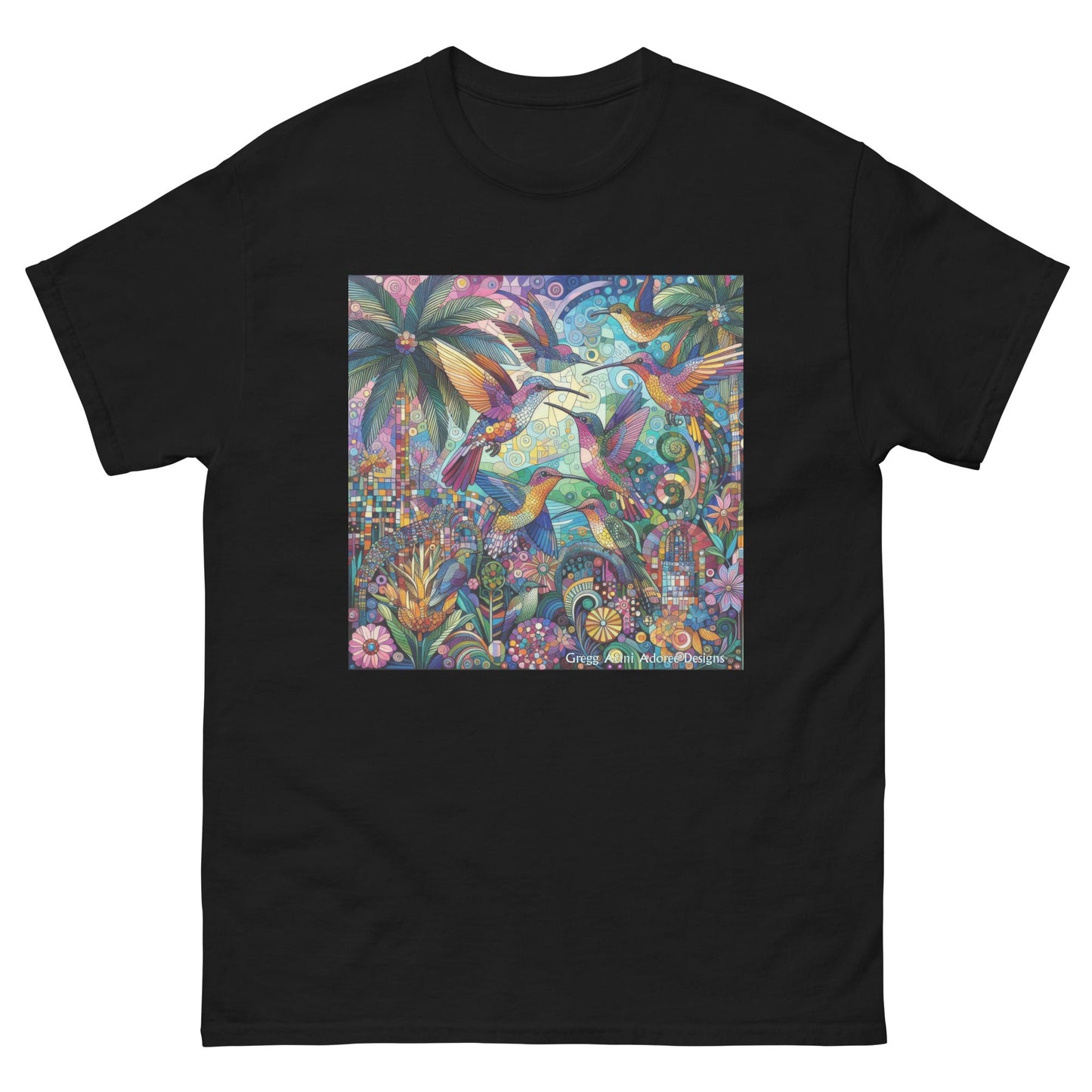 Hummingbird Kaleidoscope Unisex classic tee by Gregg Acini Adoree Designs - Gregg Acini Adoree Designs - Tee Shirt