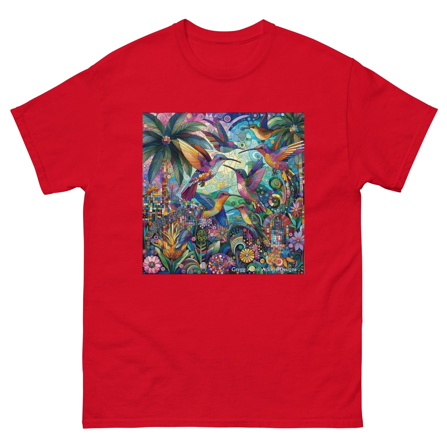 Hummingbird Kaleidoscope Unisex classic tee by Gregg Acini Adoree Designs - Gregg Acini Adoree Designs - Tee Shirt