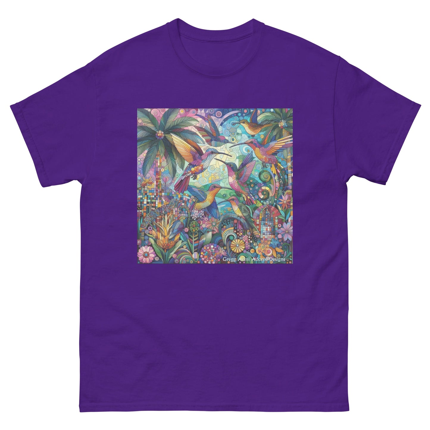 Hummingbird Kaleidoscope Unisex classic tee by Gregg Acini Adoree Designs - Gregg Acini Adoree Designs - Tee Shirt