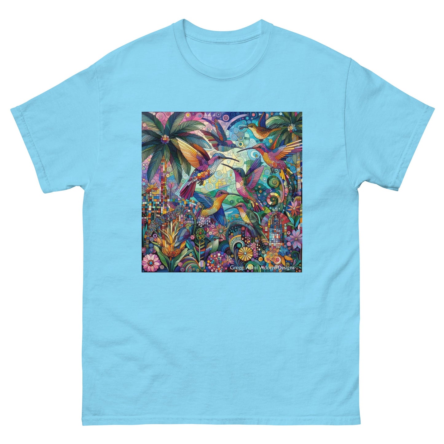 Hummingbird Kaleidoscope Unisex classic tee by Gregg Acini Adoree Designs - Gregg Acini Adoree Designs - Tee Shirt