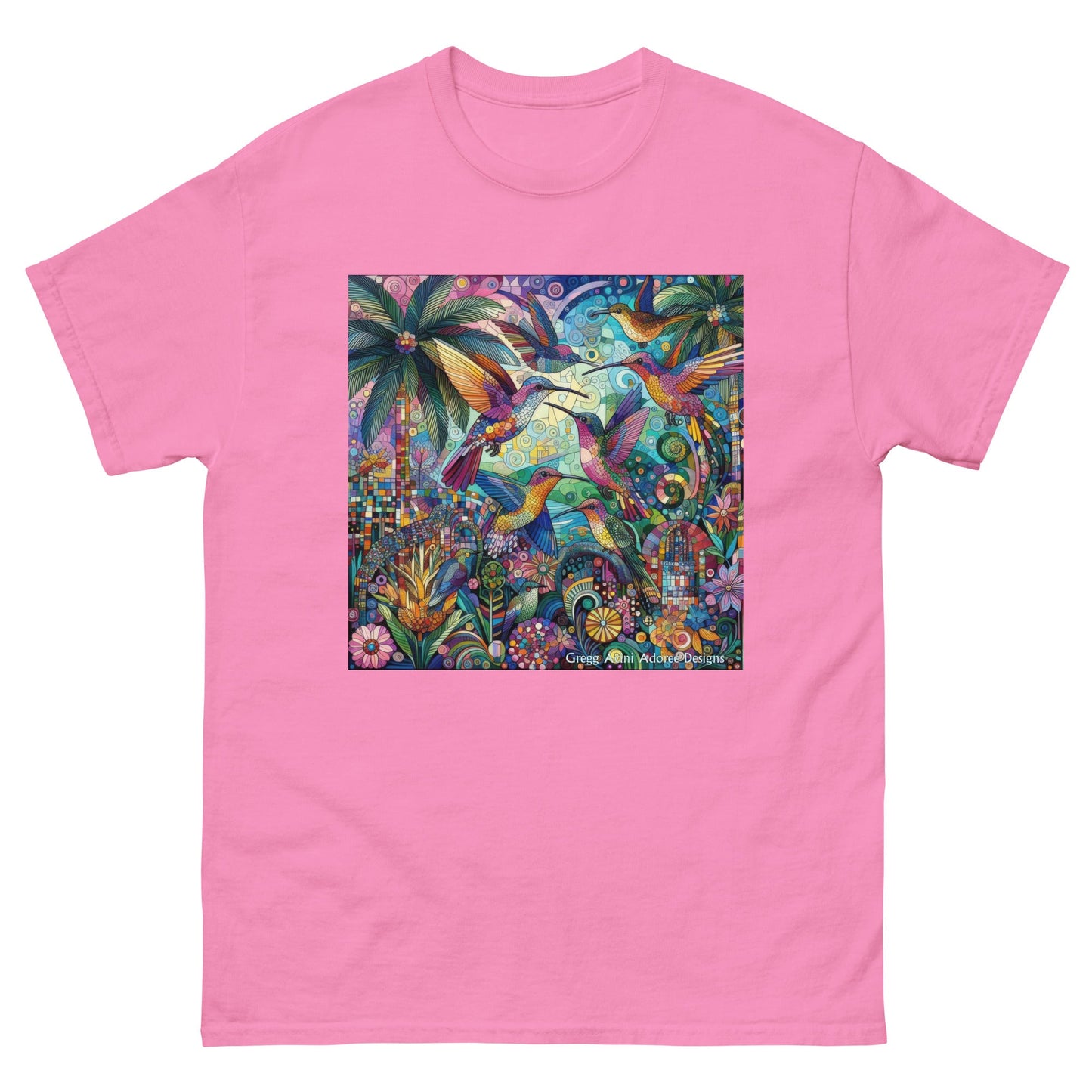 Hummingbird Kaleidoscope Unisex classic tee by Gregg Acini Adoree Designs - Gregg Acini Adoree Designs - Tee Shirt