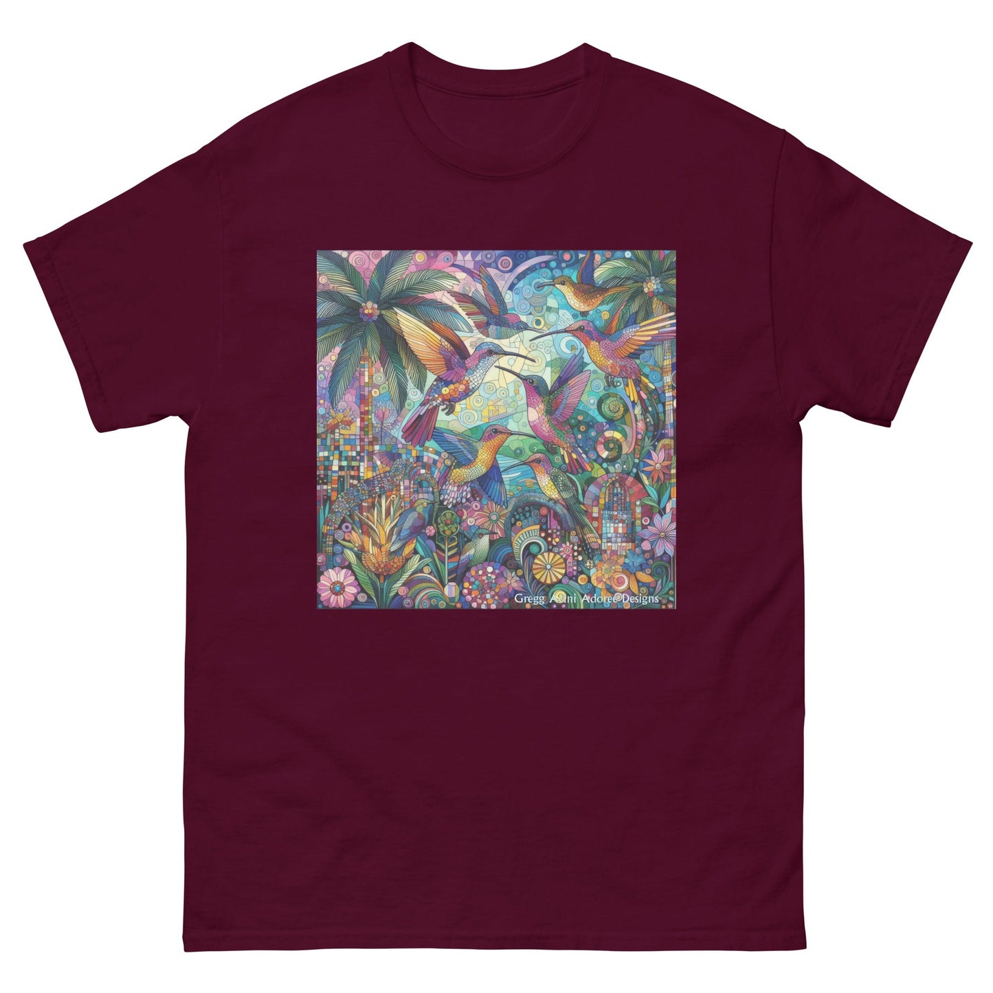 Hummingbird Kaleidoscope Unisex classic tee by Gregg Acini Adoree Designs - Gregg Acini Adoree Designs - Tee Shirt