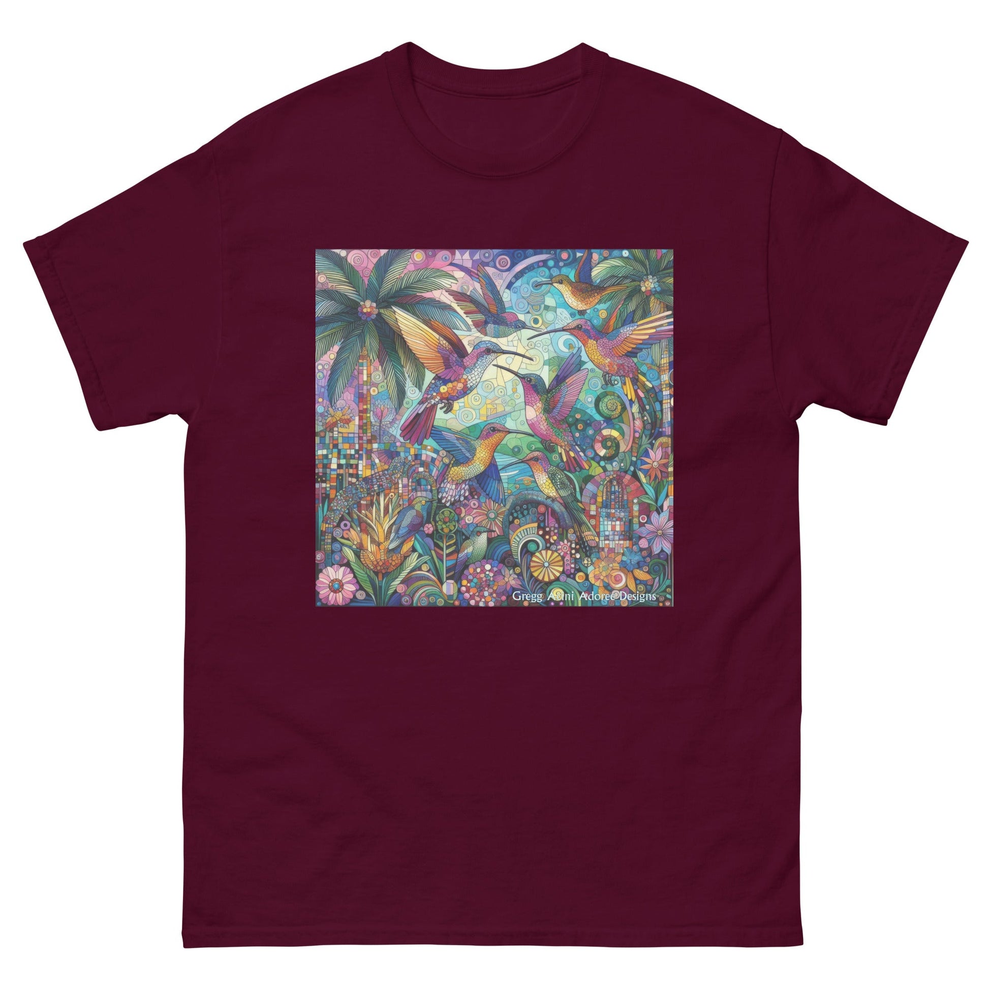 Hummingbird Kaleidoscope Unisex classic tee by Gregg Acini Adoree Designs - Gregg Acini Adoree Designs - Tee Shirt
