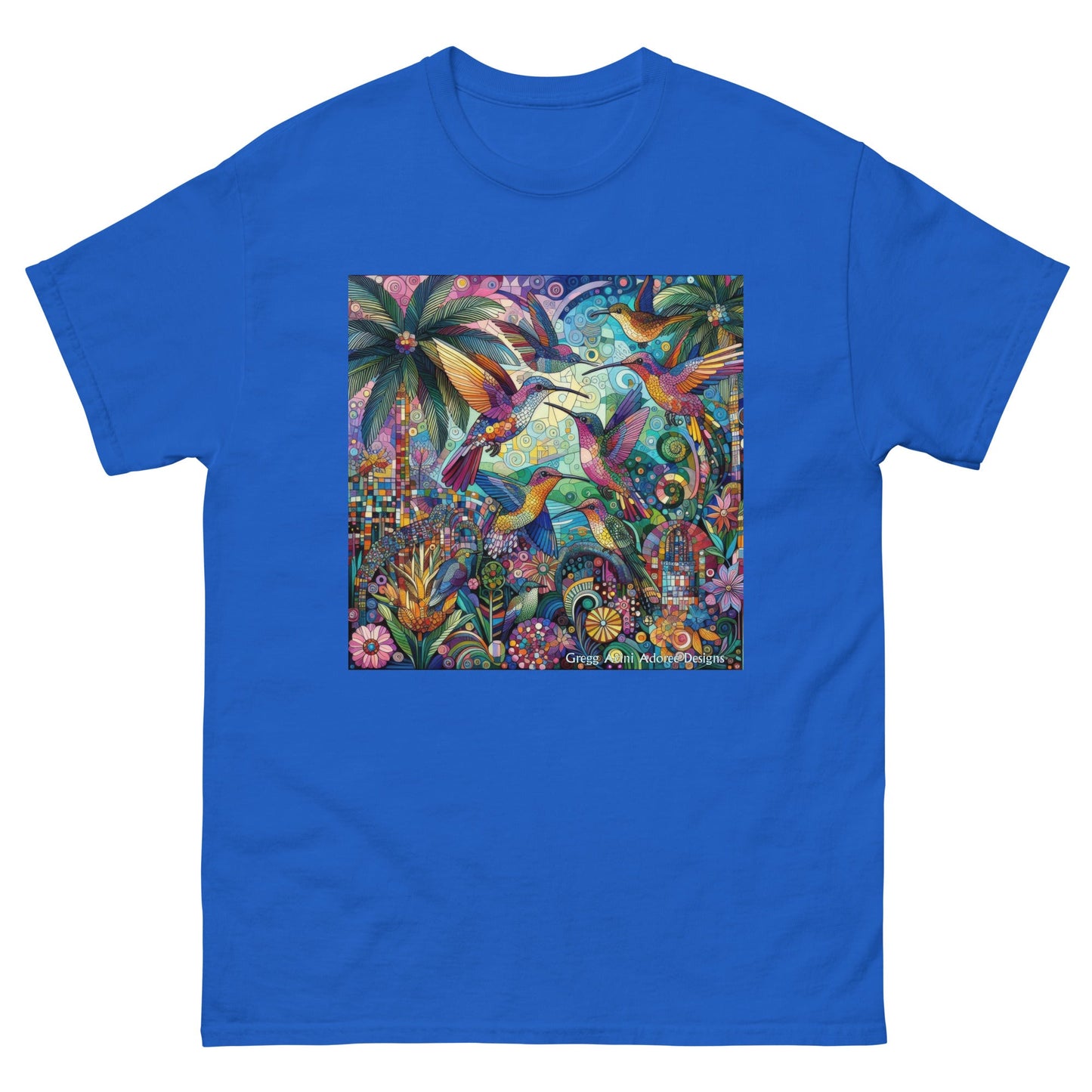 Hummingbird Kaleidoscope Unisex classic tee by Gregg Acini Adoree Designs - Gregg Acini Adoree Designs - Tee Shirt
