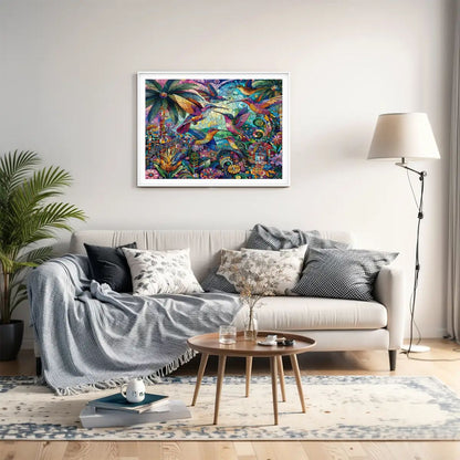 Hummingbird Kaleidoscope Wooden Jigsaw Puzzles 500 pcs - Gregg Acini Adoree Designs - Jigsaw Puzzle